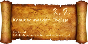 Krautschneider Ibolya névjegykártya